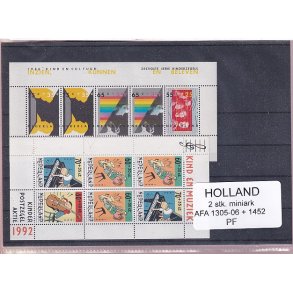 Holland - 2 Stk. Miniark - AFA 1305 - 06 + 1452 - Postfrisk