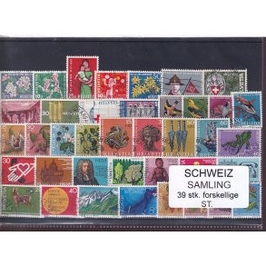 Schweiz Samling - 39 stk.  stemplet/ustemplet
