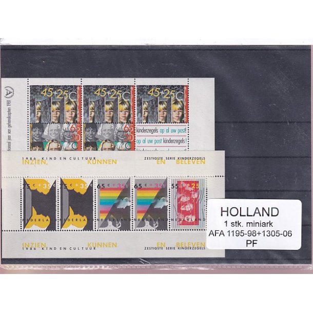 Holland - 2 Stk. Miniark - AFA 1195-98+1305-06 - Postfrisk