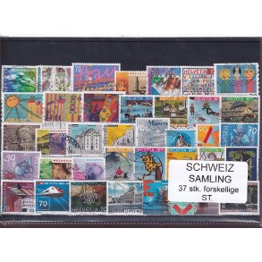Schweiz Samling - 37 stk.  stemplet/ustemplet