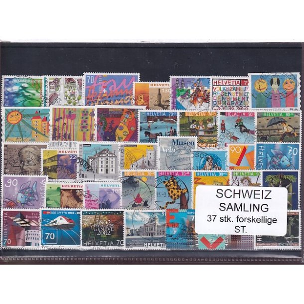 Schweiz Samling - 37 stk.  stemplet/ustemplet