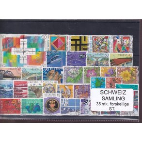 Schweiz Samling - 35 stk.  stemplet/ustemplet