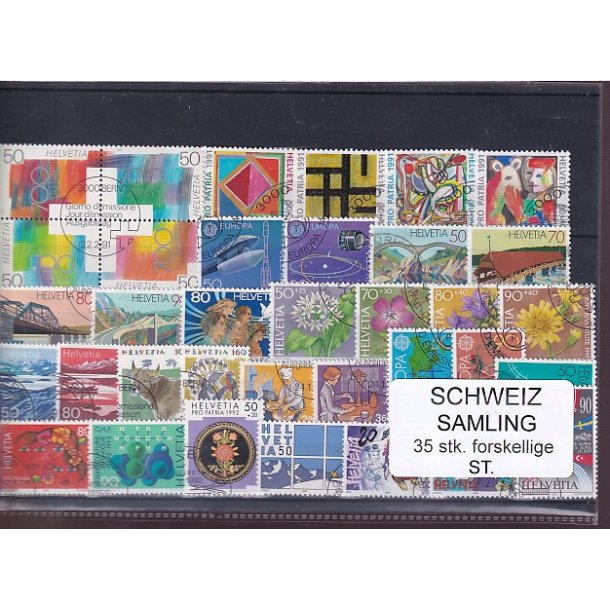 Schweiz Samling - 35 stk.  stemplet/ustemplet