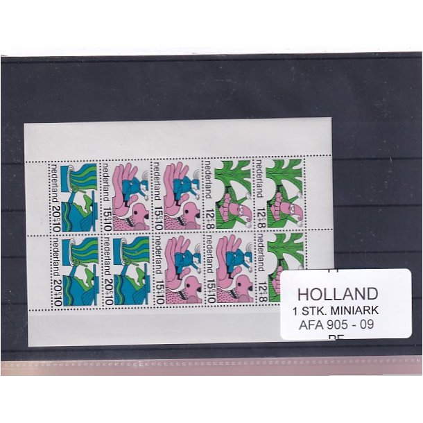 Holland - 1 Stk. Miniark - AFA 905 - 09 - Postfrisk