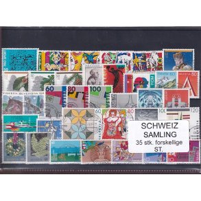 Schweiz Samling - 35 stk.  stemplet/ustemplet