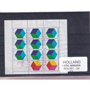 Holland - 1 Stk. Miniark - AFA 951 - 54 - Stemplet