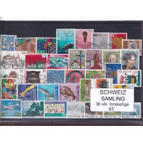 Schweiz Samling - 36 stk.  stemplet/ustemplet