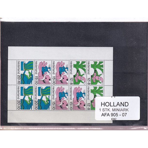 Holland - 1 Stk. Miniark - AFA 905 - 07 - Postfrisk
