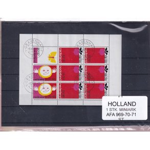 Holland - 1 Stk. Miniark - AFA 969-70-71 - Stemplet
