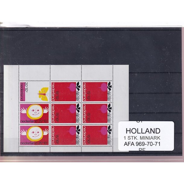 Holland - 1 Stk. Miniark - AFA 969-70-71 - Postfrisk