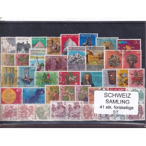 Schweiz Samling - 41 stk.  stemplet/ustemplet