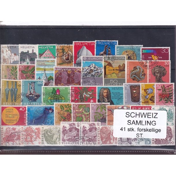 Schweiz Samling - 41 stk.  stemplet/ustemplet
