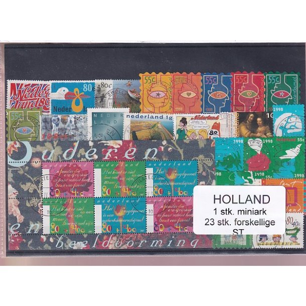 Holland - 1 Stk. Miniark - 23 Stk. Forskellige - Stemplet