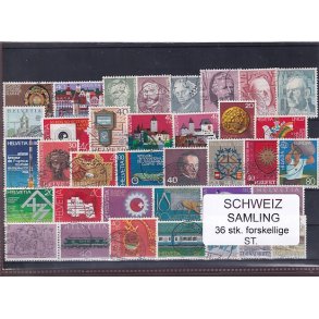 Schweiz Samling - 36 stk.  stemplet/ustemplet