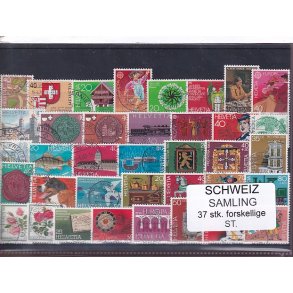 Schweiz Samling - 37 stk.  stemplet/ustemplet