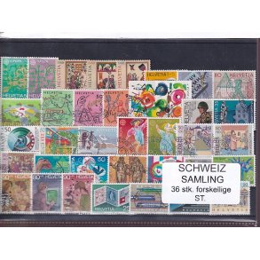 Schweiz Samling - 36 stk.  stemplet/ustemplet