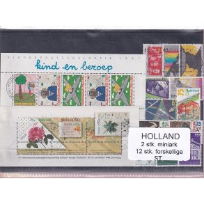 Holland - 2 Stk. Miniark - 12 Stk. Forskellige - Stemplet