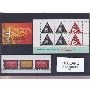 Holland - 3 Stk. Miniark - Postfrisk