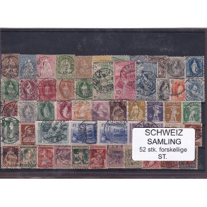 Schweiz Samling - 52 stk.  stemplet/ustemplet