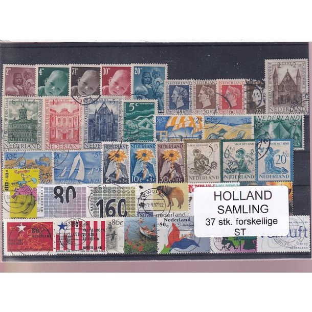 Holland Samling - 37 Stk. Stemplet/Ustemplet