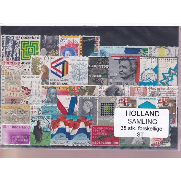 Holland Samling - 38 Stk. Stemplet/Ustemplet