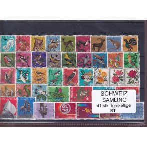 Schweiz Samling - 41 stk.  stemplet/ustemplet