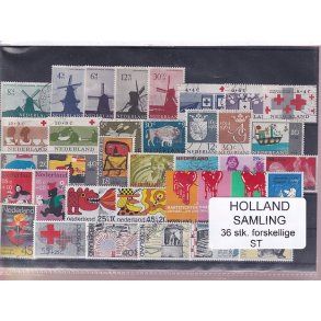 Holland Samling - 36 Stk. Stemplet/Ustemplet