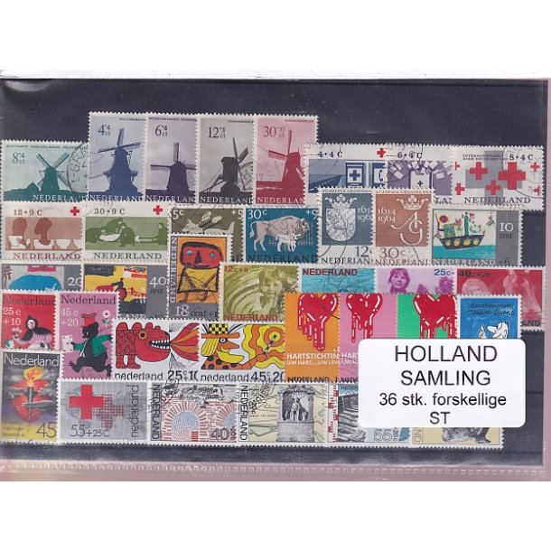 Holland Samling - 36 Stk. Stemplet/Ustemplet