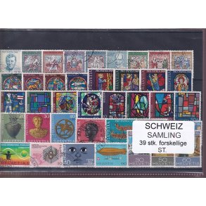 Schweiz Samling - 39 stk.  stemplet/ustemplet