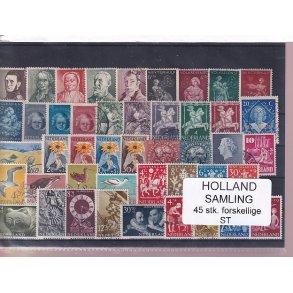 Holland Samling - 45 Stk. Stemplet/Ustemplet