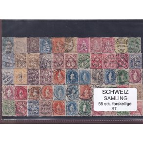 Schweiz Samling - 55 stk.  stemplet/ustemplet