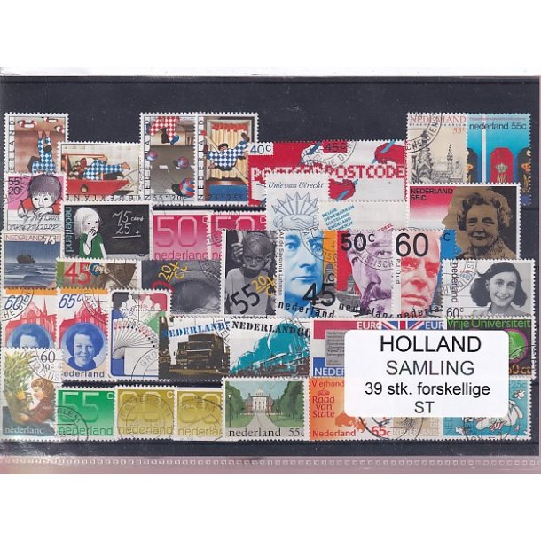 Holland Samling - 39 Stk. Stemplet/Ustemplet