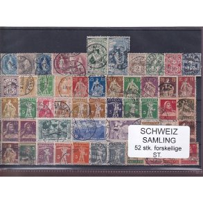 Schweiz Samling - 52 stk.  stemplet/ustemplet