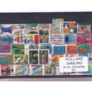 Holland Samling - 34 Stk. Stemplet/Ustemplet