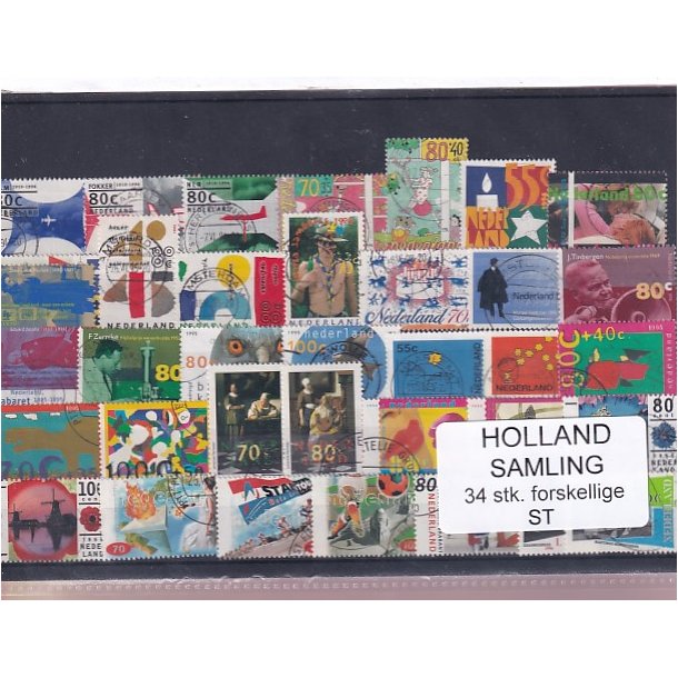 Holland Samling - 34 Stk. Stemplet/Ustemplet