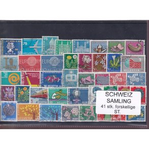 Schweiz Samling - 41 stk.  stemplet/ustemplet