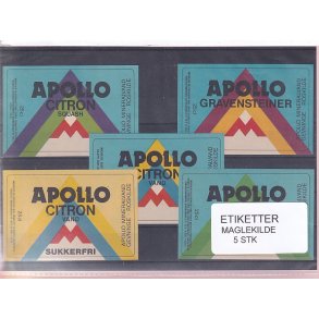 Etiketter - Maglekilde - Apollo - Roskilde - 5 Stk.