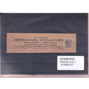 Danmark Perfin - N.K.T. p Klip - Stemplet