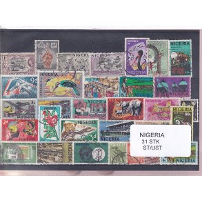 Nigeria Samling - 31 Stk. Stenplet/Ustemplet.