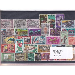 Nigeria Samling - 31 Stk. Stenplet/Ustemplet.