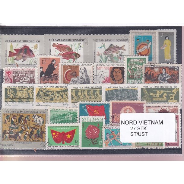 Nord Vietman Samling - 27 Stk. Stemplet/Ustemplet