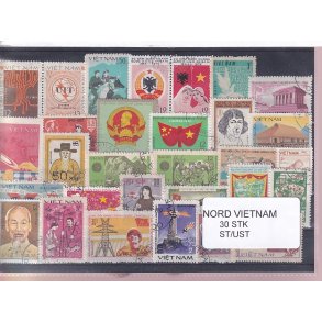 Nord Vietman Samling - 30 Stk. Stemplet/Ustemplet