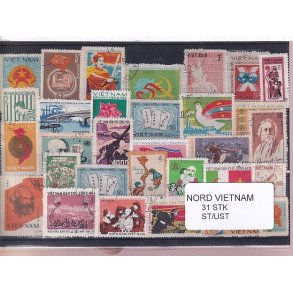 Nord Vietman Samling - 31 Stk. Stemplet/Ustemplet