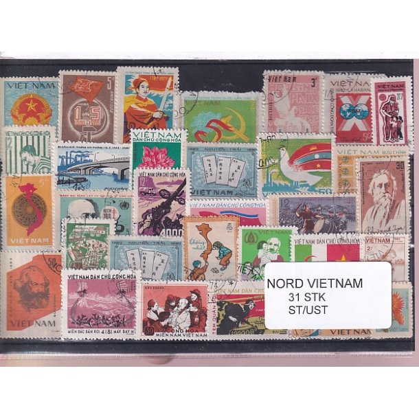 Nord Vietman Samling - 31 Stk. Stemplet/Ustemplet