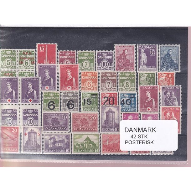 Danmark Samling - 42 Stk. - Postfrisk