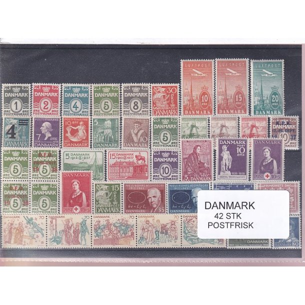 Danmark Samling - 42 Stk. - Postfrisk