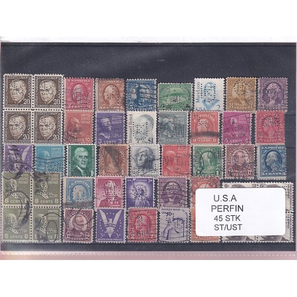 U.S.A. Perfiner 45 stk. Stemplet/Ustemplet