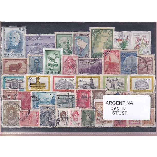 Argentina Samling - 39 Stk. Stemplet/Ustemplet
