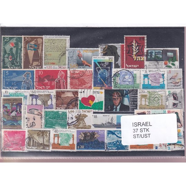 Israel Samling - 37 Stk. Stemplet/Ustemplet