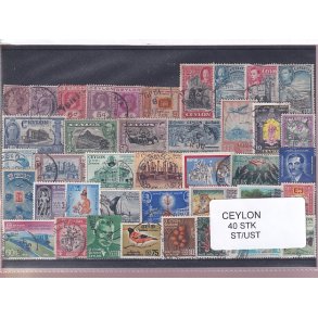 Ceylon Samling - 40 Stk. Stemplet/Ustemplet
